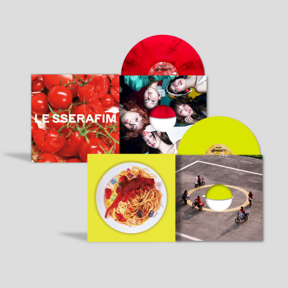 PRE-ORDER] LE SSERAFIM 1ST SINGLE ALBUM 'SPAGHETTI' NEON YELLOW